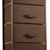 4 Drawer Dresser Organizer Tall Fabric Storage Tower for Bedroom, Hallway, Entryway, Closets, Nurseries. Furniture Storage Chest Sturdy Steel Frame, Wood Top, Easy Pull Handle Textured Print Drawers