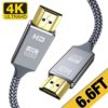 4K HDMI Cable 6.6 ft,Capshi High Speed 18Gbps HDMI 2.0 Cable,4K, 3D, 2160P, 1080P, Ethernet - 28AWG Braided HDMI Cord - Audio Return(ARC) Compatible UHD TV, Blu-ray, X-Box, PS4, PS3, PC