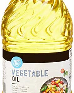 Amazon Brand - Happy Belly Vegetable Oil, 1 Gallon (128 Fl Oz)