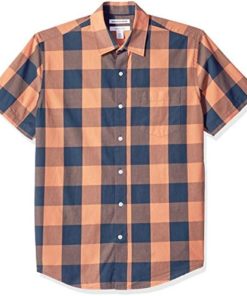Amazon Essentials Men's Regular-Fit Short-Sleeve Poplin Shirt