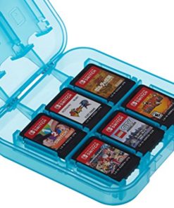 AmazonBasics Game Storage Case for 24 Nintendo Switch Games - 3.4 x 3.4 x 1 Inches, Blue