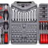 CARTMAN 123-Piece Tool Set - General Household Hand Tool Kit with Plastic Toolbox Storage Case