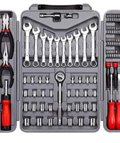 CARTMAN 123-Piece Tool Set - General Household Hand Tool Kit with Plastic Toolbox Storage Case