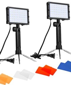 Emart 60 LED Continuous Portable Photography Lighting Kit for Table Top Photo Video Studio Light Lamp with Color Filters - 2 Packs