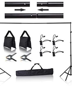 Emart 8.5 x 10 ft Photo Backdrop Stand, Adjustable Photography Muslin Background Support System Stand for Photo Video Studio