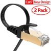 Ethernet Cable, VANDESAIL 2 Pack 6.5ft CAT7 RJ45 LAN Cable High Speed Gigabit Network Patch Cord Gold Plated (2m)