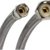 Fluidmaster B1F09 Faucet Connector, Braided Stainless Steel - 3/8 Female Compression Thread x 1/2 F.I.P. Thread, 9-Inch Length