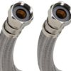 Fluidmaster B1H12 Water Heater Connector, Braided Stainless Steel - 3/4 F.I.P. Thread x 3/4 F.I.P. Thread, 12-Inch Length