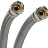 Fluidmaster B6F16 Faucet Connector, Braided Stainless Steel - 3/8 Female Compression Thread x 3/8 Female Compression Thread, 16-Inch Length