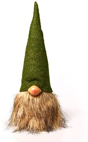 ITOMTE Handmade Swedish Gnome, Scandinavian Tomte, Yule Santa Nisse, Nordic Figurine, Plush Elf Toy, Home Decor, Winter Table Ornament, Christmas Decorations, Holiday Presents - 12 Inches, Green
