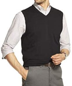 IZOD Men's Premium Essentials Solid V-Neck 12 Gauge Sweater Vest