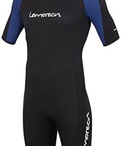 Lemorecn Wetsuits Adult's Premium Neoprene Diving Suit 3mm Shorty Jumpsuit