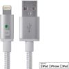 Monoprice 112872 Apple MFi Certified Lightning to USB Charge & Sync Cable - 6 Feet - White Compatible With iPhone X 8 8 Plus 7 7 Plus 6s 6 SE 5s, iPad, Pro, Air 2 - Luxe Series