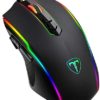 PICTEK Gaming Mouse Wired, RGB Chroma Backlit Gaming Mouse, 8 Programmable Buttons, 7200 DPI Adjustable, Comfortable Grip Ergonomic Optical PC Computer Gaming Mice with Fire Button, Sega Genesis Acces