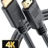 PowerBear 4K HDMI Cable 10 ft | Braided Nylon & Gold Connectors