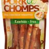 Scott Pet Pork Chomps DT905V 12CT ' Premium Mini Twist W/Real Chicken, Brown