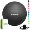 Trideer Exercise Ball (45-85cm) Extra Thick Yoga Ball Chair, Anti-Burst Heavy Duty Stability Ball Supports 2200lbs, Birthing Ball with Quick Pump (Office & Home & Gym)