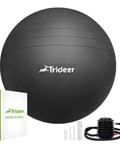 Trideer Exercise Ball (45-85cm) Extra Thick Yoga Ball Chair, Anti-Burst Heavy Duty Stability Ball Supports 2200lbs, Birthing Ball with Quick Pump (Office & Home & Gym)
