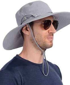 USHAKE Super Wide Brim Fishing Sun Hat Water Resistant Bucket Hat for Men or Women