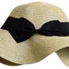 XBKPLO Sun Hats Visor Wide Brim Beach Cap Foldable Casual Summer Straw Hat Gardening Hat Ladies Fashion Wild for Women