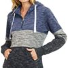 esstive Women's Ultra Soft Fleece Midweight Casual 1/4 Zip-Up Pullover Hoodie Sweatshirt
